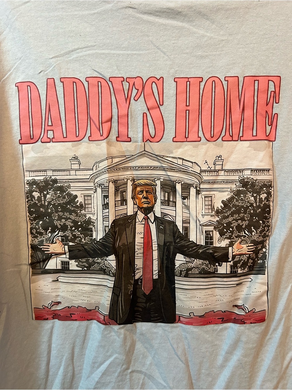 Gildan Light Blue Graphic Tee “Daddy’s home”